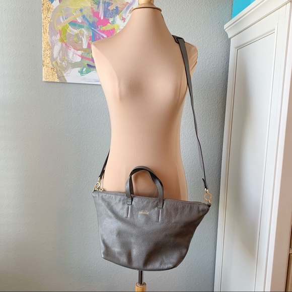 Kate Spade Saturday Grey Leather Crossbody